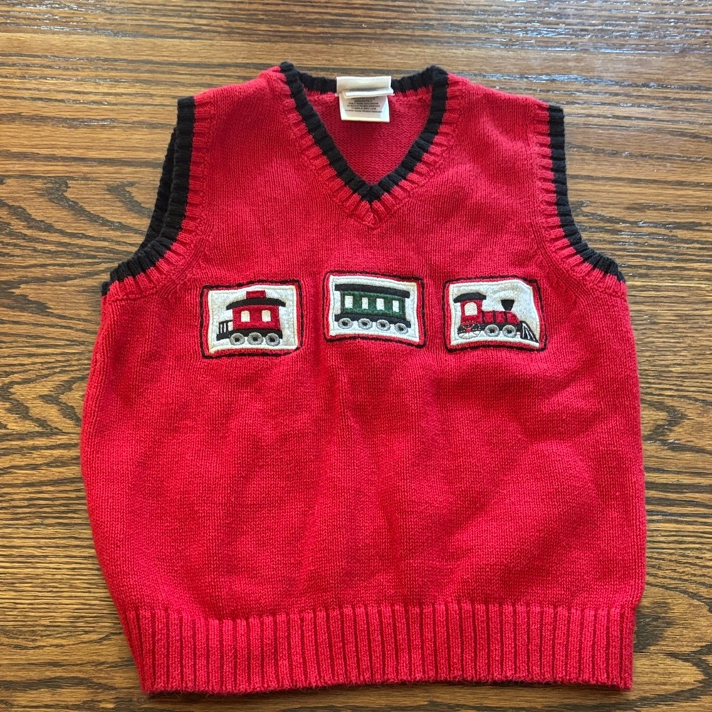 Goodlad of Philadelphia Train Sweatervest, Size 4T